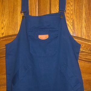 Navy Overalls Dress With Adjustable Straps